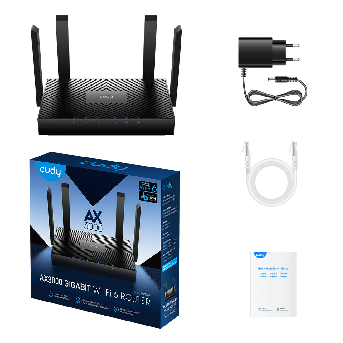 Cudy AX3000 WiFi6 Wireless Dual Band Router