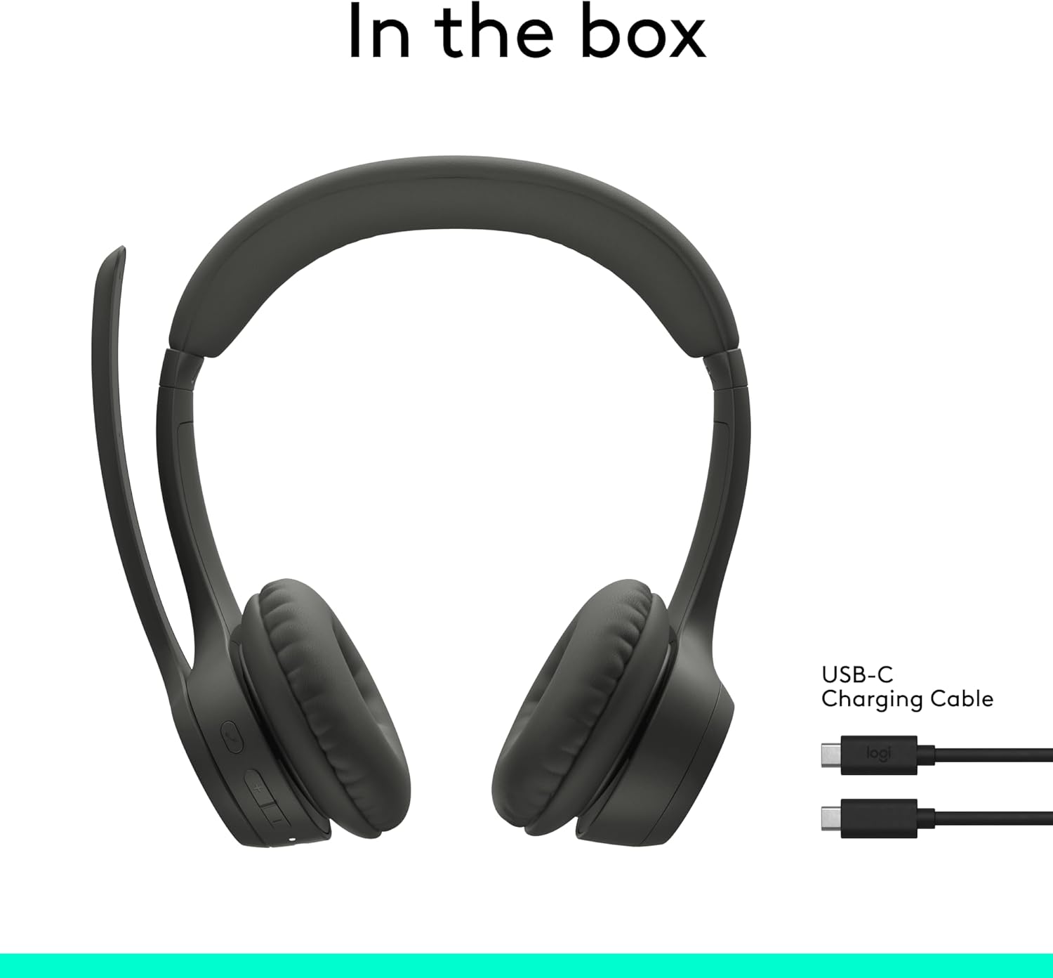 LOGITECH HEADSET - Zone 300 - BLACK &OFF WHITE- BLUETOOTH