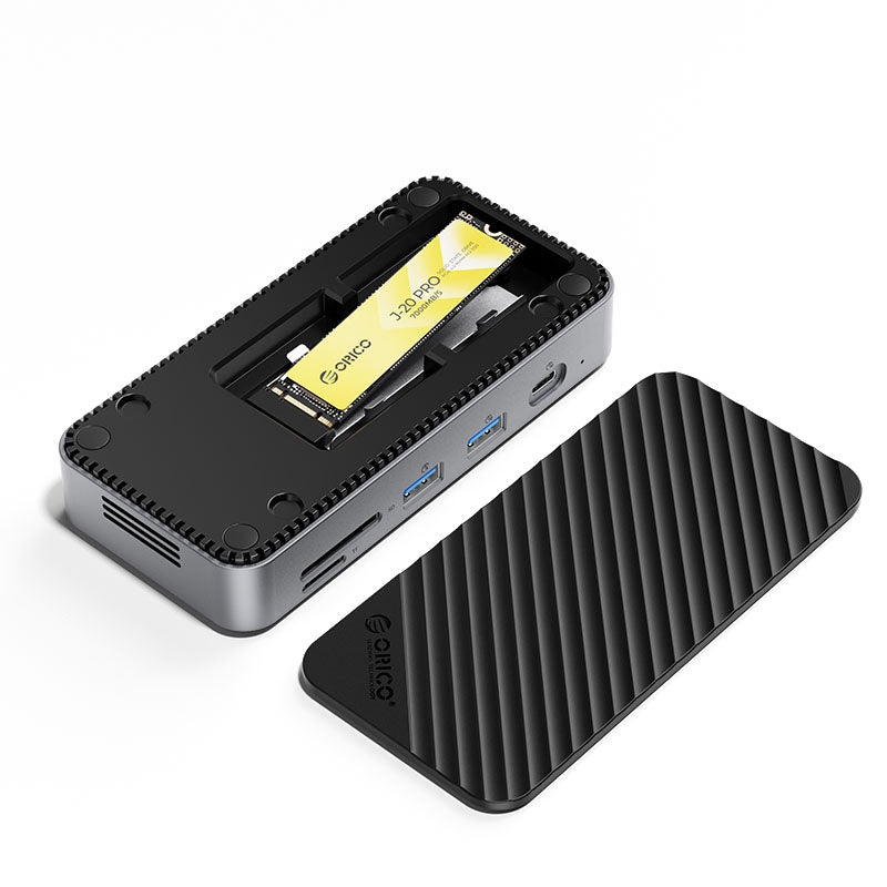 ORICO DPM2P9-BK 10 in 1 Docking Station with M.2 NVMe/NGFF SSD Enclosure & Cooling Fan