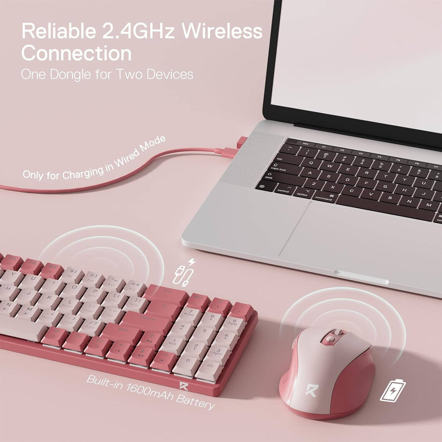 Redragon 94key low profile combo  BS-8772 (Red/Pink)