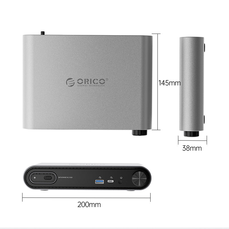 ORICO PTM1-GY 10-in-1 Docking Station with M.2 SSD Enclosure
