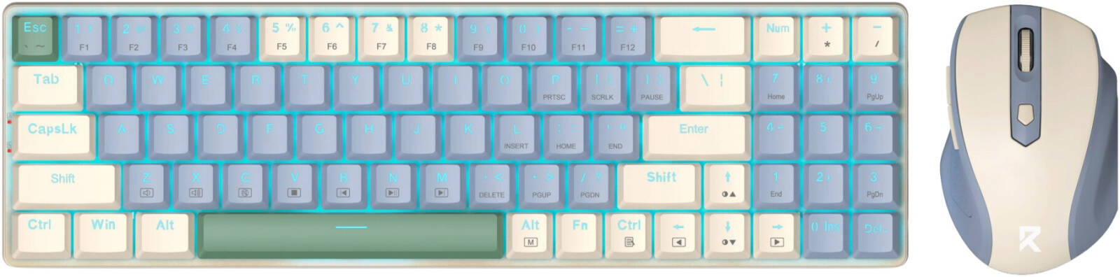 Redragon 94key low profile combo BS-8772 (Cream/Blue)