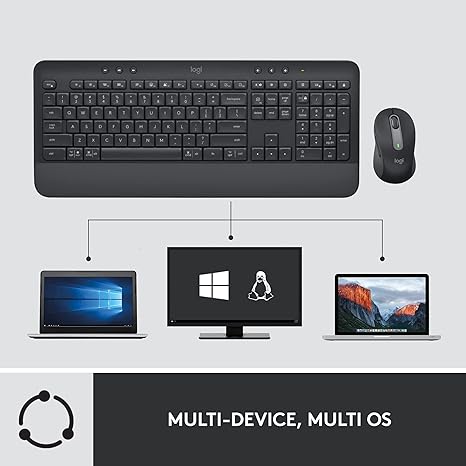 Logitech Signature MK650 Combo for Business, Wireless Mouse and Keyboard, Logi Bolt, Bluetooth, SmartWheel