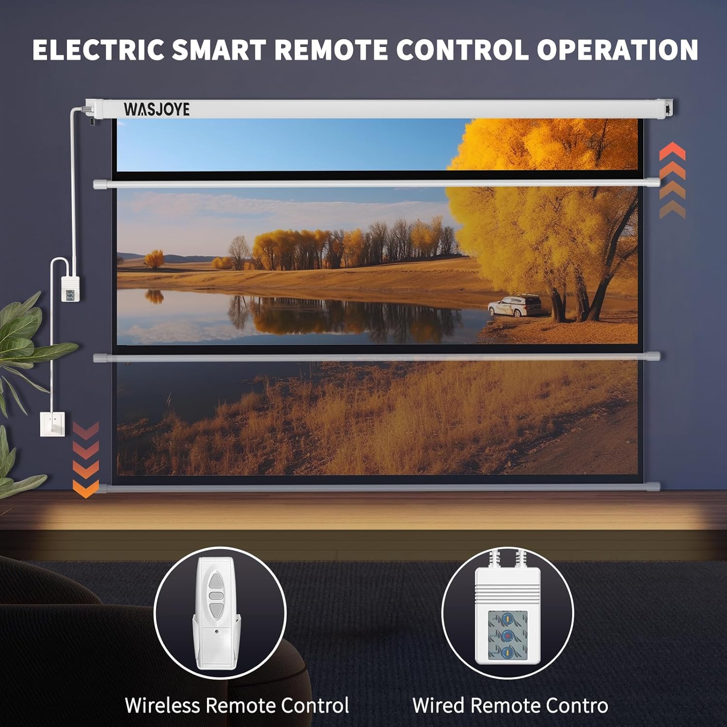 MOTORIZED PROJECTOR SCREEN 120"*120"