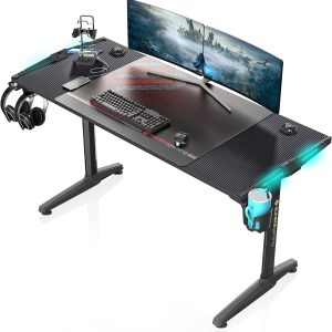 Eureka Ergonomic 55 Inch RGB LED Gaming Desk