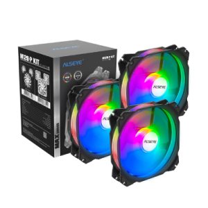 ALSEYE M120P KIT Black Frame Case Cooling Fan with Adjustable RGB